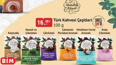 ABDULLAH EFENDİ TÜRK KAHVESİ ÇEŞİTLERİ